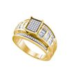 Image 1 : 0.50CT Diamond Micro-Pave 10KT Ring Yellow Gold