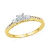 Image 1 : 0.02CT Diamond Bridal 10KT Ring Yellow Gold