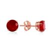 Image 1 : 0.95 ctw Ruby Earrings Jewelry 14KT Rose Gold