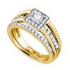 Image 1 : 1.0CT Diamond Bridal 14KT Ring Yellow Gold