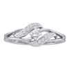 Image 1 : 0.02CT Diamond Cluster 10KT Ring White Gold