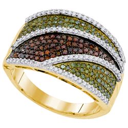 0.75CT Diamond Micro-Pave 10KT Ring Yellow Gold