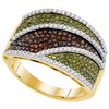 Image 1 : 0.75CT Diamond Micro-Pave 10KT Ring Yellow Gold