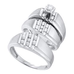 0.25CT Diamond Trio Set 10KT Ring White Gold