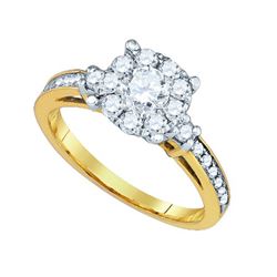 1.0CT Diamond Bridal 14KT Ring Yellow Gold