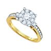 Image 1 : 1.0CT Diamond Bridal 14KT Ring Yellow Gold
