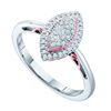 Image 1 : 0.02CT Diamond Micro-Pave 10KT Ring White Gold