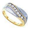 Image 1 : 0.25CT Diamond Mens 14KT Ring Yellow Gold