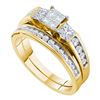 Image 1 : 1.0CT Diamond Invisible 14KT Ring Yellow Gold