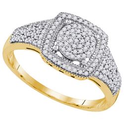 0.35CT Diamond Mirco-Pave 10KT Ring Yellow Gold