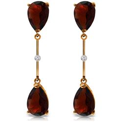 6.01 ctw Garnet & Diamond Earrings Jewelry 14KT Rose Gold