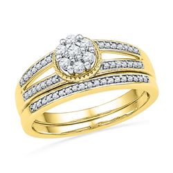 0.25CT Diamond Bridal 10KT Ring Yellow Gold