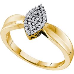 0.12CT Diamond Micro-Pave 10KT Ring Yellow Gold