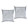 Image 1 : 0.50CT Diamond Micro-Pave 14KT Earrings White Gold
