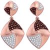 Image 1 : 0.35CT Diamond Micro-Pave 10KT Earrings Rose Gold