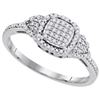 Image 1 : 0.02CT Diamond Micro-Pave 10KT Ring White Gold