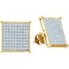 Image 1 : 0.33CT Diamond Micro-Pave 10KT Earrings Yellow Gold