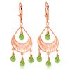 Image 1 : 6.75 ctw Peridot Earrings Jewelry 14KT Rose Gold