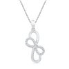 Image 1 : 0.02CT Diamond Anniversary 10KT Pendant White Gold