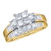 Image 1 : 1.0CT Diamond Invisible 14KT Ring Yellow Gold