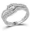 Image 1 : 0.25CT Diamond Semi-Mount 10KT Ring White Gold
