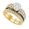 Image 1 : 1.25CT Diamond Bridal 10KT Ring Yellow Gold