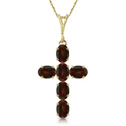1.50 ctw Garnet Necklace Jewelry 14KT Yellow Gold