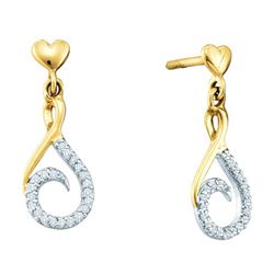 0.10CT Diamond Anniversary 10KT Earrings Yellow Gold