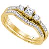 Image 1 : 0.35CT Diamond Bridal 10KT Ring Yellow Gold