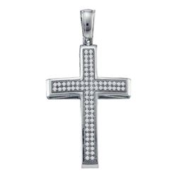 0.25CT Diamond Cross 10KT Pendant White Gold