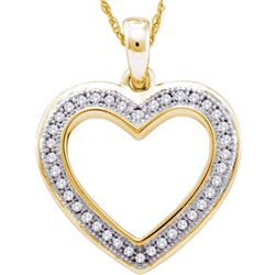 0.10CT Diamond Heart 10KT Pendant Yellow Gold