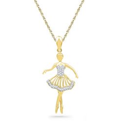 0.10CT Diamond Anniversary 10KT Pendant Yellow Gold