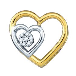 0.03CT Diamond Micro-Pave 10KT Pendant Yellow Gold