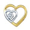 Image 1 : 0.03CT Diamond Micro-Pave 10KT Pendant Yellow Gold