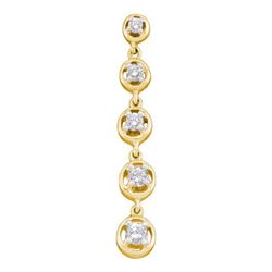 0.20CT Diamond Anniversary 14KT Pendant Yellow Gold