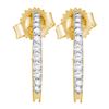 Image 1 : 0.25CT Diamond Hoops 14KT Earrings Yellow Gold