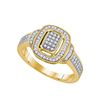 Image 1 : 0.25CT Diamond Micro-Pave 10KT Ring Yellow Gold