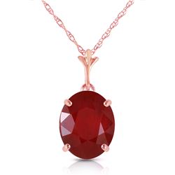 3.5 ctw Ruby Necklace Jewelry 14KT Rose Gold