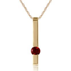 0.25 ctw Garnet Necklace Jewelry 14KT Yellow Gold