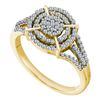 Image 1 : 0.33CT Diamond Micro-Pave 10KT Ring Yellow Gold