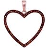 Image 1 : 0.20CTW White and Champagne Diamond Heart 10KT Pendant Rose Gold