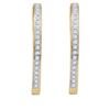 Image 1 : 0.10CT Diamond Hoops 10KT Earrings Yellow Gold
