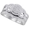 Image 1 : 0.50CT Diamond Micro-Pave 10KT Ring White Gold