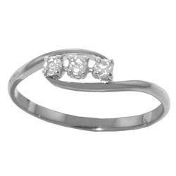 0.15 ctw Diamond Anniversary Ring Jewelry 14KT White Gold