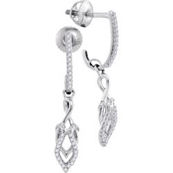 0.02CT Diamond Micro-Pave 10KT Earrings White Gold