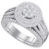 Image 1 : 1.0CT Diamond Bridal 10KT Ring White Gold