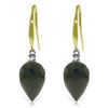 24.6 ctw Black Spinel & Diamond Earrings Jewelry 14KT Yellow Gold