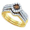 Image 1 : 1.0CT Diamond Bridal 14KT Ring Yellow Gold
