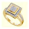 Image 1 : 0.20CT Diamond Micro-Pave 10KT Ring Yellow Gold