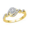 Image 1 : 0.20CT Diamond Anniversary 10KT Ring Yellow Gold